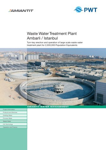 Waste Water Treatment Plant Ambarli / Istanbul - PWT Wasser- und ...