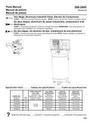 Parts Manual Manuel de pièces Manual de piezas - Powermate