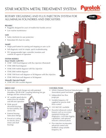 STAR Molten Metal Treatment System - English (Letter) - Pyrotek