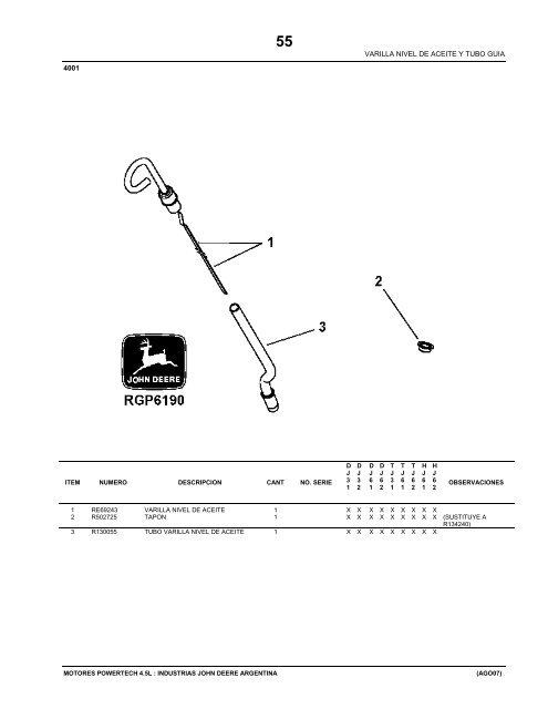 PARTS CATALOG - John Deere