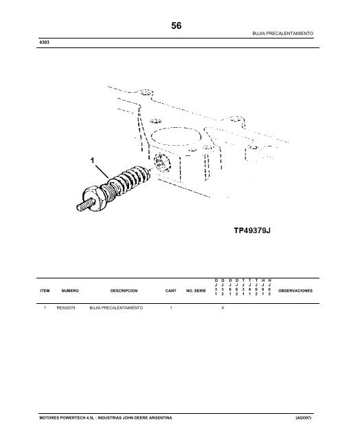 PARTS CATALOG - John Deere