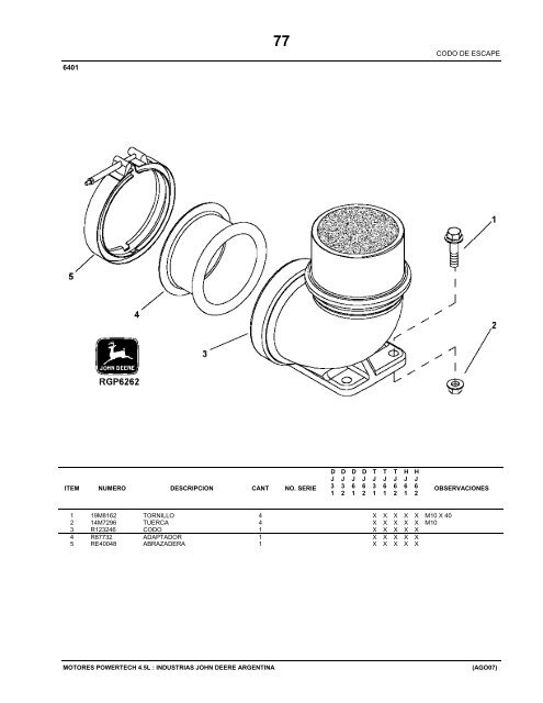 PARTS CATALOG - John Deere