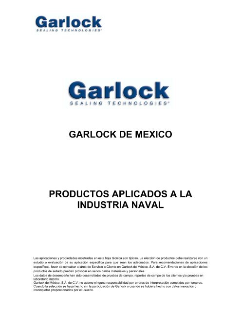 garlock de mexico productos aplicados a la industria naval