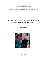 clasificacion de ocupaciones de costa rica - 2000 - INEC Instituto ...