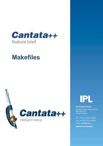 Cantata++ Makefiles Feature Brief - Ipl