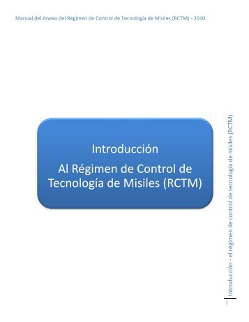 Introducción Al Régimen de Control de Tecnología de ... - MTCR