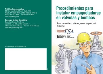 Procedimientos para instalar empaquetaduras en válvulas y bombas