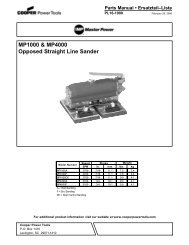 MP1000 & MP4000 Opposed Straight Line Sander - Apex Tool Group