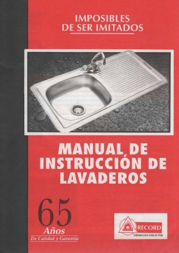 Manual de instruccion para instalación de lavaderos