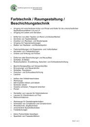 Farbtechnik / Raumgestaltung / Beschichtungstechnik