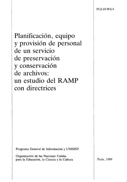 un estudio del RAMP con directrices - unesdoc - Unesco