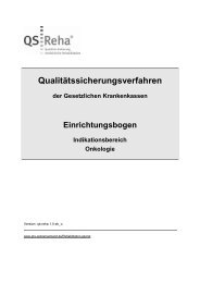 Einrichtungsbogen für die Onkologie (PDF, 143 KB) - QS-Reha