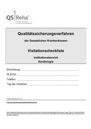 Visitationscheckliste Kardiologie (PDF, 243 KB) - QS-Reha