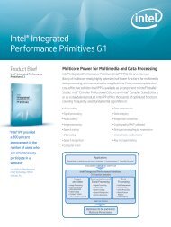 Intel® Integrated Performance Primitives 6.1 - Intel® Developer Zone