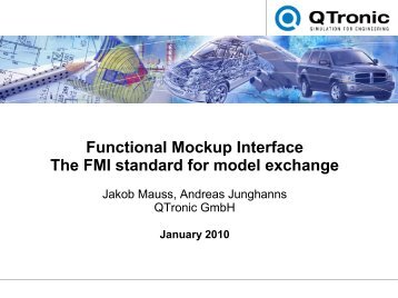 Functional Mockup Interface Overview - QTronic