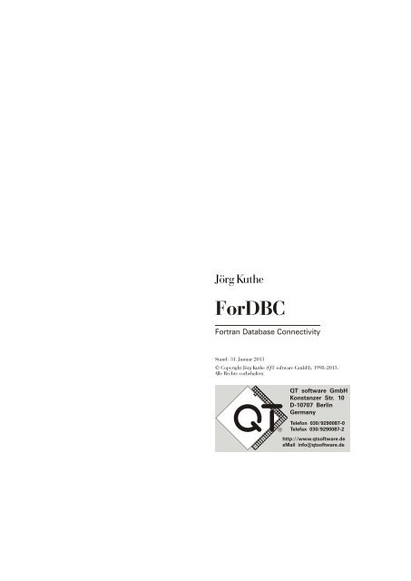 deutschen Handbuch - QT software GmbH