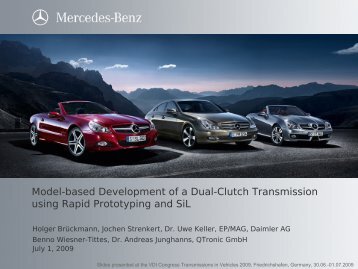 Model-based Development of a Dual-Clutch Transmission ... - QTronic