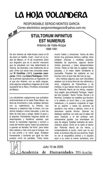 stultorum infinitus est numerus - La Hoja Volandera