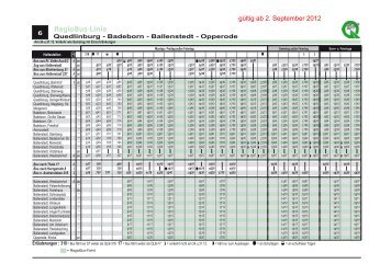 Quedlinburg - Badeborn - Ballenstedt - Opperode - Q-Bus