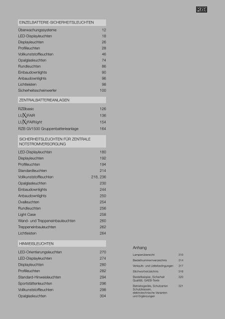 RZB - Katalog Sicherheitsbeleuchtung ... - R. Quandt