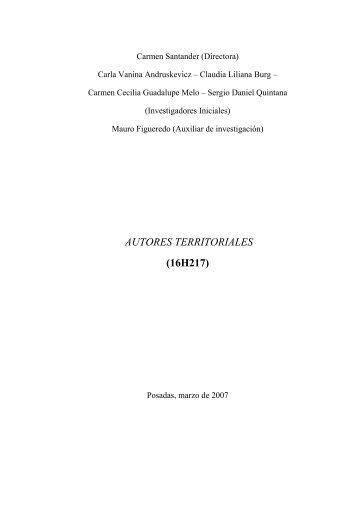 AUTORES TERRITORIALES (16H217) - Programa de Semiótica