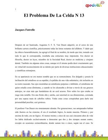 El Problema De La Celda N 13 Jacques Futrelle