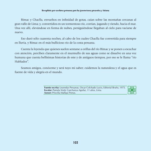 Mitos y leyendas del Agua en el Peru: Recopilados por ... - WSP