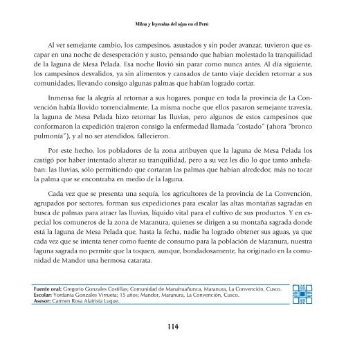 Mitos y leyendas del Agua en el Peru: Recopilados por ... - WSP