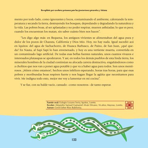 Mitos y leyendas del Agua en el Peru: Recopilados por ... - WSP