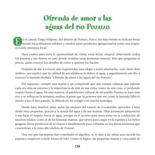 Mitos y leyendas del Agua en el Peru: Recopilados por ... - WSP