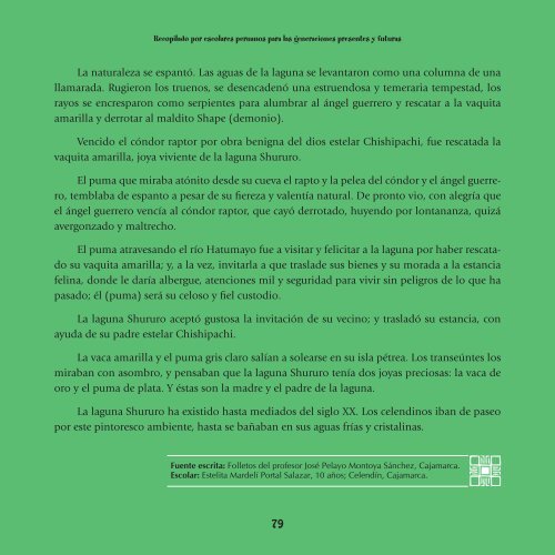 Mitos y leyendas del Agua en el Peru: Recopilados por ... - WSP