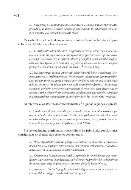 Cambio climático, crisis del agua y adaptación en las ... - Desco