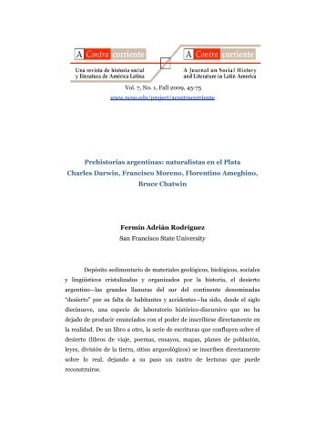 Prehistorias argentinas: naturalistas en el Plata Charles Darwin ...