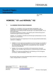 Homosil 101 and Herasil 102 - Aachener Quarz-Glas Technologie ...