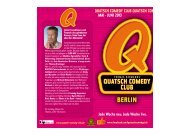flyer download - Quatsch Comedy Club
