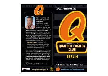 flyer download - Quatsch Comedy Club