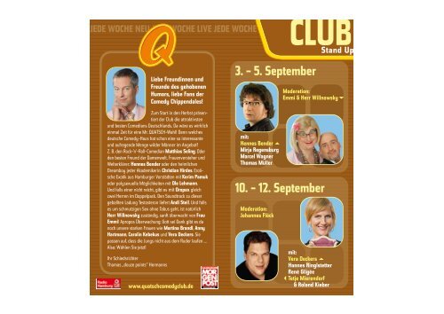 hier lacht hamburg. ustige chtsfeier! - Quatsch Comedy Club