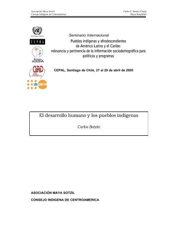 El desarrollo humano y los pueblos indígenas - Cepal