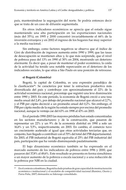 Economía y territorio en América Latina y el Caribe - Cepal