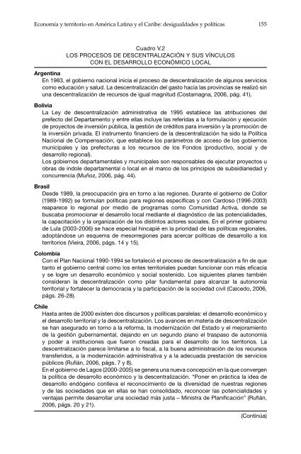 Economía y territorio en América Latina y el Caribe - Cepal