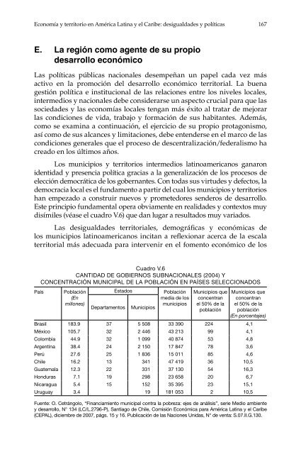 Economía y territorio en América Latina y el Caribe - Cepal