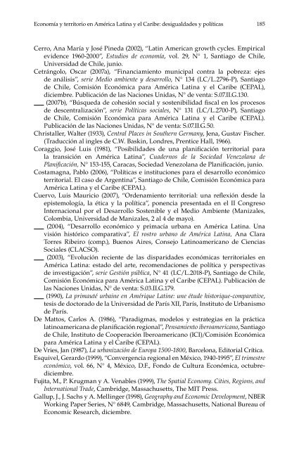 Economía y territorio en América Latina y el Caribe - Cepal