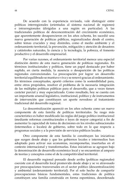 Economía y territorio en América Latina y el Caribe - Cepal