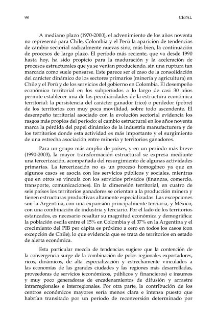 Economía y territorio en América Latina y el Caribe - Cepal