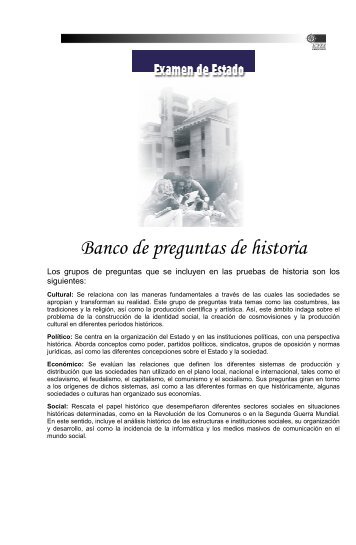 Banco de preguntas de historia - Webnode