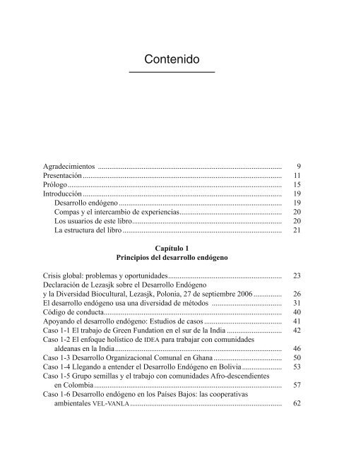 Aprendiendo el desarrollo endógeno sostenible.