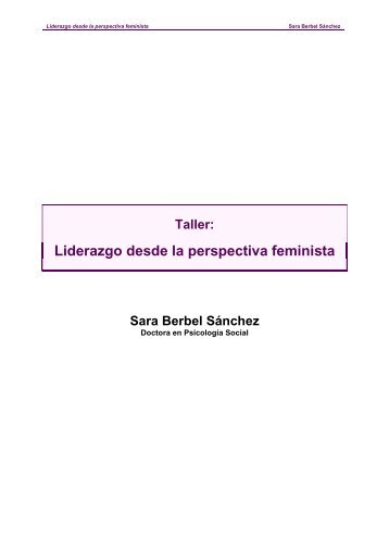 PDF Liderazgo desde la perspectiva feminista - Escuela abierta de ...