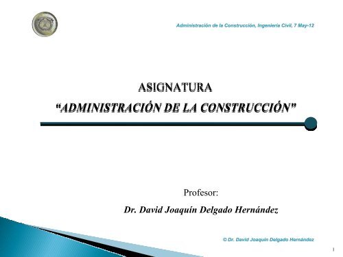 administración de la construcción - FI-UAEMex