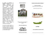 a tu Plantel - Colegio de Bachilleres de Tabasco