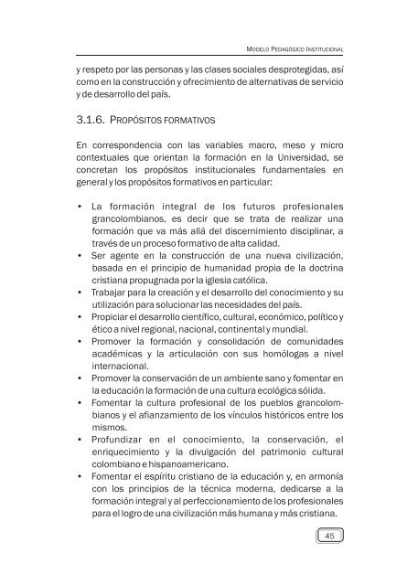 Modelo pedagogico - Universidad La Gran Colombia